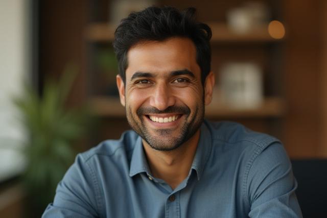 Nishad Repairs के संस्थापक Nishad मुस्कुराते हुए